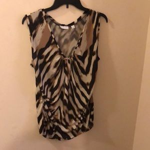 New York & Company Animal Print Sleeveless Top